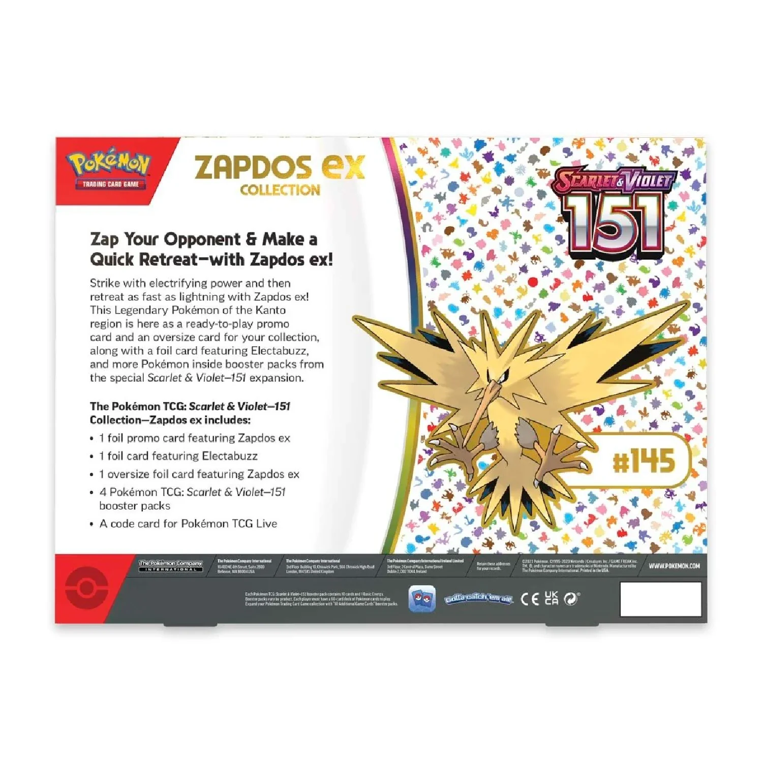 Pokemon TCG: Scarlet & Violet 151 - Zapdos ex Collection - Image 3